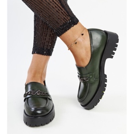 Mocasines Vinceza de piel verde 2