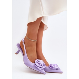 Tacones Altos Decorados Ozena Púrpura 2
