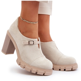 Jezzi Zapatos de Tacón Alto para Mujer Tauina Beige Claro 10