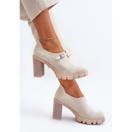 Jezzi Zapatos de Tacón Alto para Mujer Tauina Beige Claro 9