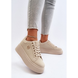 Zapatillas Mujer Plataforma Beige Eshen 3