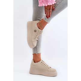 Zapatillas Mujer Plataforma Beige Eshen 6