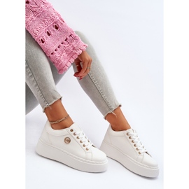 Zapatillas Mujer Plataforma Baja Blanco Telirra 1