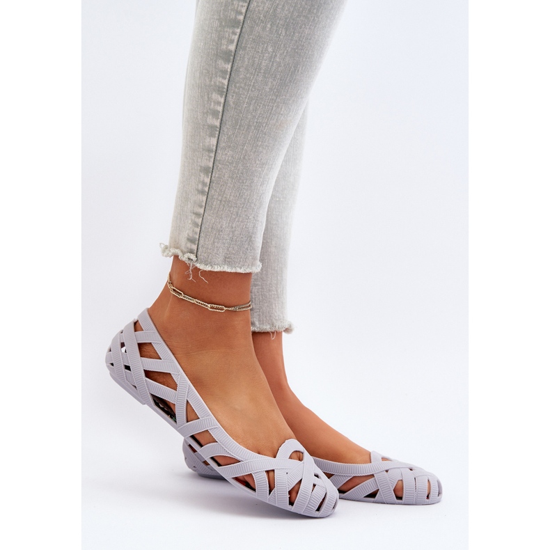 Bailarinas Mujer Goma Gris Salam 2