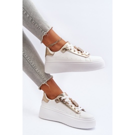 Deportivas Mujer Blancas Con Adorno Celedria blanco 9