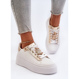 Deportivas Mujer Blancas Con Adorno Celedria blanco 5