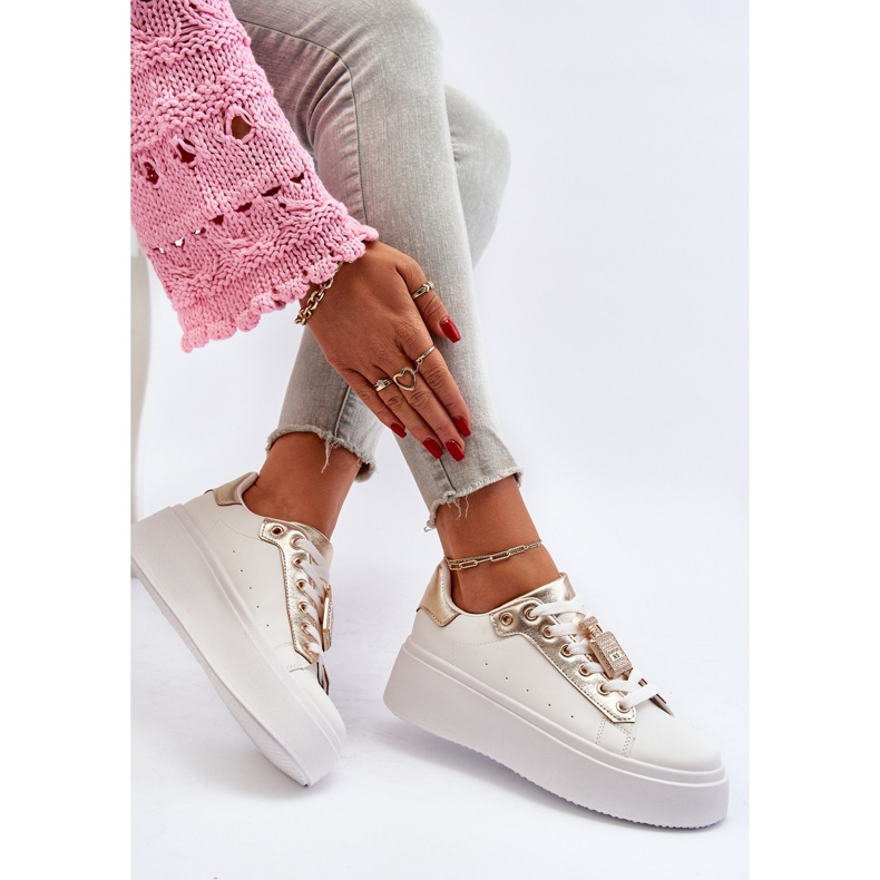 Deportivas Mujer Blancas Con Adorno Celedria blanco 1