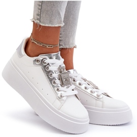 Deportivas Mujer Blancas Con Adorno Celedria blanco 9