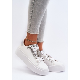 Deportivas Mujer Blancas Con Adorno Celedria blanco 2