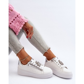 Deportivas Mujer Blancas Con Adorno Celedria blanco 7