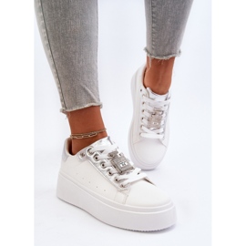 Deportivas Mujer Blancas Con Adorno Celedria blanco 4