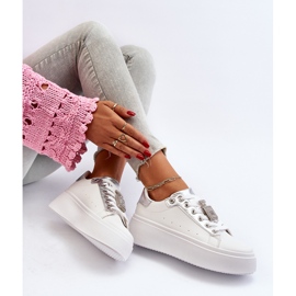 Deportivas Mujer Blancas Con Adorno Celedria blanco 8