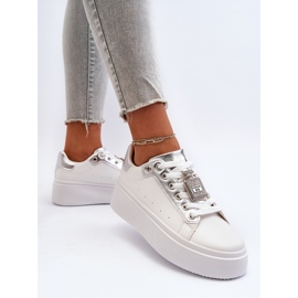 Deportivas Mujer Blancas Con Adorno Celedria blanco 5