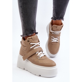 Zazoo 3450 Zapatillas Mujer Piel, Beige 8