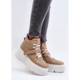 Zazoo 3450 Zapatillas Mujer Piel, Beige 5