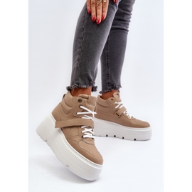 Zazoo 3450 Zapatillas Mujer Piel, Beige 6