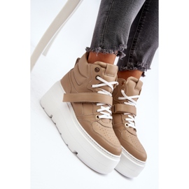 Zazoo 3450 Zapatillas Mujer Piel, Beige 3