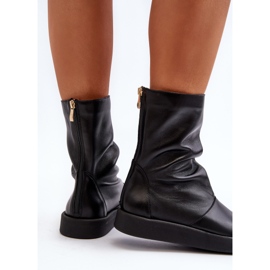 Zazoo 3441 Sandalias de piel para mujer con parte superior negra negro 7