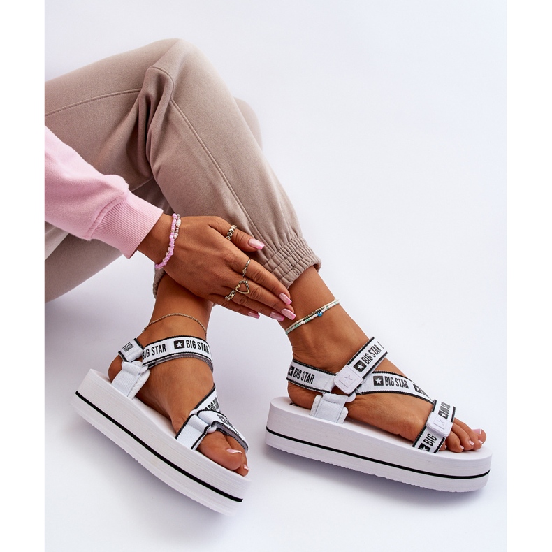 Sandalias Plataforma Mujer Big Star NN274A526 Blanco 1
