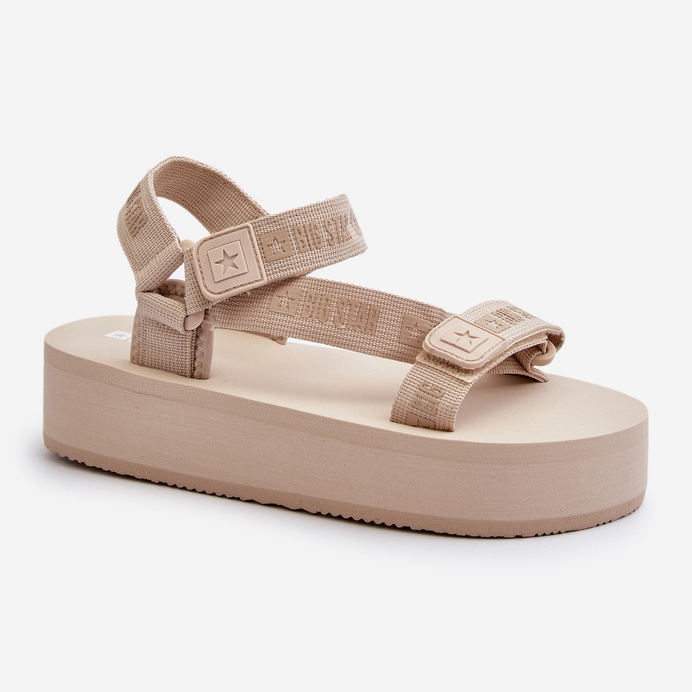 Sandalias de Mujer con Plataforma Big Star NN274A528 Beige 1