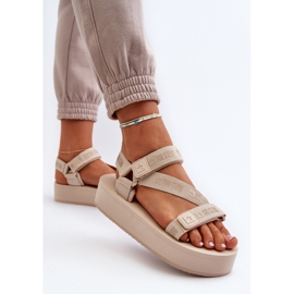 Sandalias de Mujer con Plataforma Big Star NN274A528 Beige 5