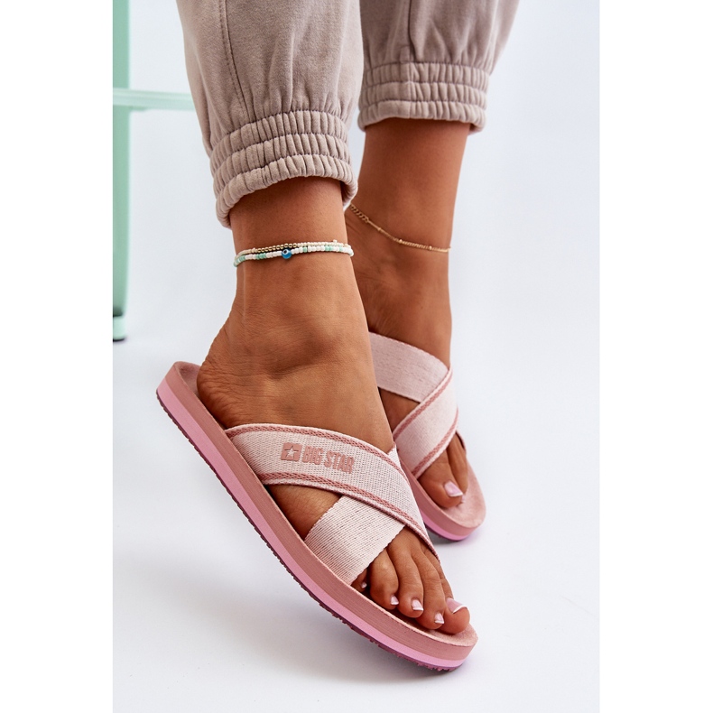 Chanclas de mujer Big Star NN274A058 Rosa rosado 1 Chanclas de mujer Big Star NN274A058 Rosa rosado 1