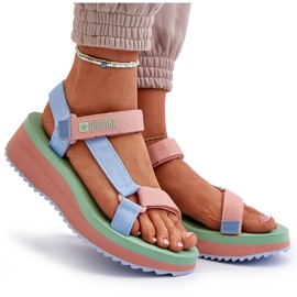 Sandalias Mujer Con Plataforma Y Cuña Big Star NN274A055 Azul 10