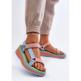 Sandalias Mujer Con Plataforma Y Cuña Big Star NN274A055 Azul 4