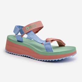 Sandalias Mujer Con Plataforma Y Cuña Big Star NN274A055 Azul 2