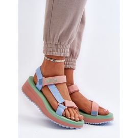 Sandalias Mujer Con Plataforma Y Cuña Big Star NN274A055 Azul 3