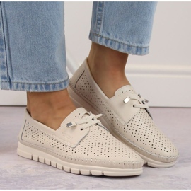 Vinceza W JAN273A Zapatos calados piel beige 3