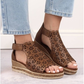 Rieker Sandalias cómodas de piel Remonte W RKR655 marrón 3