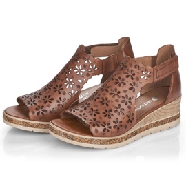 Rieker Sandalias cómodas de piel Remonte W RKR655 marrón 5
