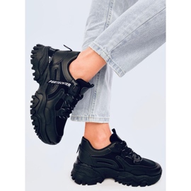 Bains Zapatillas cuña negras negro 2