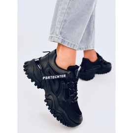 Bains Zapatillas cuña negras negro 3