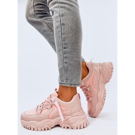 Bains Zapatillas cuña rosa 2