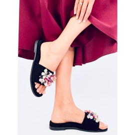 Seastar Lumsen Chanclas negras con piedras de colores negro 3