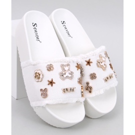 Seastar Chanclas de suela gruesa con osito Lancaster White blanco 5