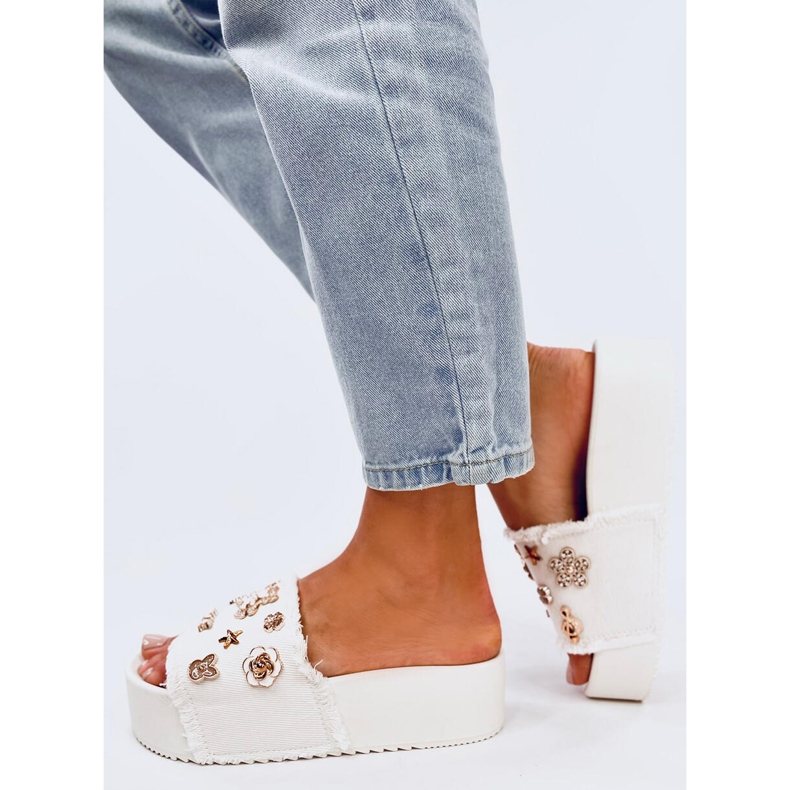 Seastar Chanclas de suela gruesa con osito Lancaster White blanco 2