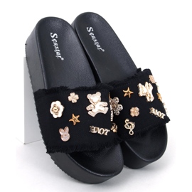 Seastar Chanclas de suela gruesa con osito Lancaster Black negro 4