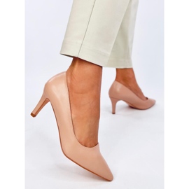 Zapatos de tacón bajo Greave nude beige 3