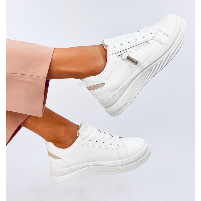 Mayers Deportivas mujer Beige blanco 1