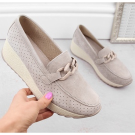 Zapatos cuña mujer ante piel beige Filippo DP6212 1