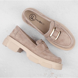 Zapatos de piel ante, mocasines beige para mujer Filippo DP6099 4