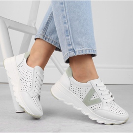 Deportivas mujer piel calada blanco Vinceza 7875 4