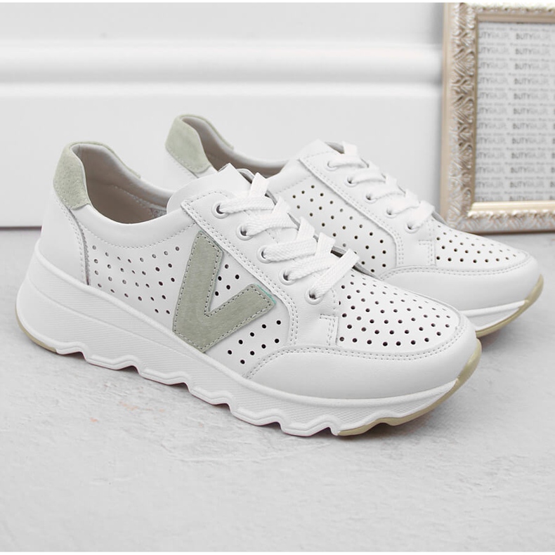 Deportivas mujer piel calada blanco Vinceza 7875 1 Deportivas mujer piel calada blanco Vinceza 7875 1