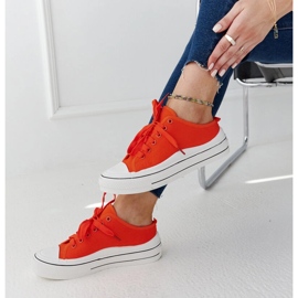 Zapatillas con plataforma Fiori naranja 1