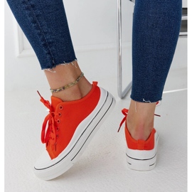 Zapatillas con plataforma Fiori naranja 4
