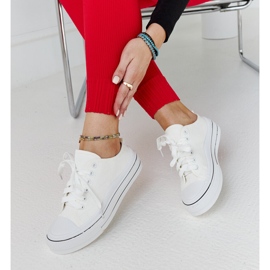 Zapatillas Fiori blancas con plataforma blanco 1
