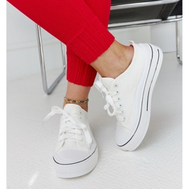 Zapatillas Fiori blancas con plataforma blanco 3